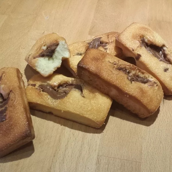 financiers coeur nutella