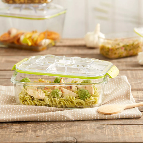 Récipient Lunch box en verre Be Save® 1,4L + Couvercle