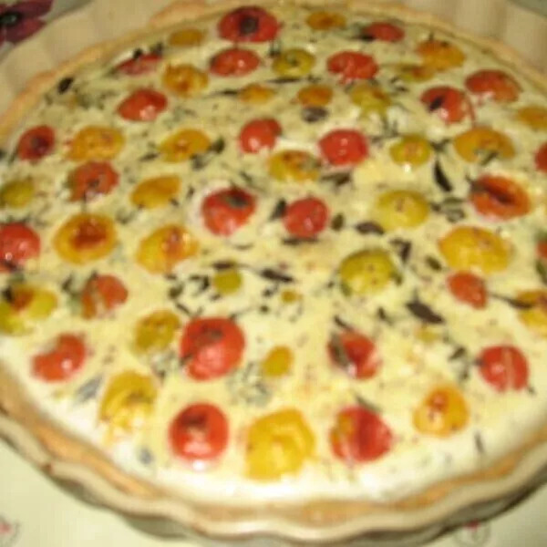 Tarte tomates cerises et mozzarella