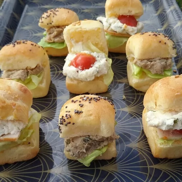 Mini hamburgers carrés