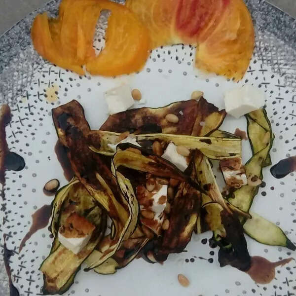 Salade de courgettes  grillées