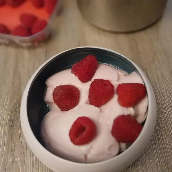 Fromage blanc à la framboise