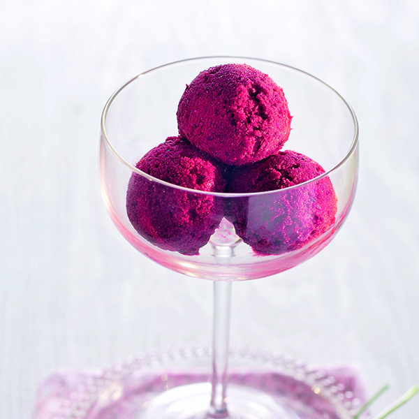 Sorbet raisin, mûre et cassis