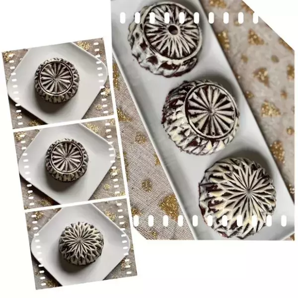 Coques marbrées au chocolat