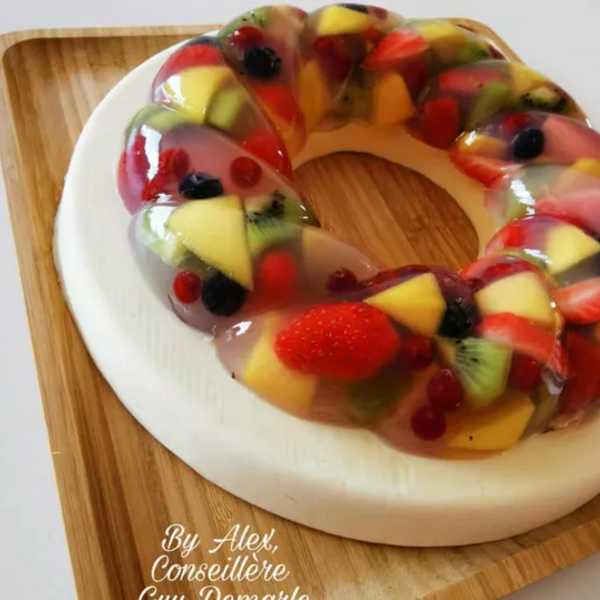 Couronne à la gelée de fruits et sa mousse au chocolat