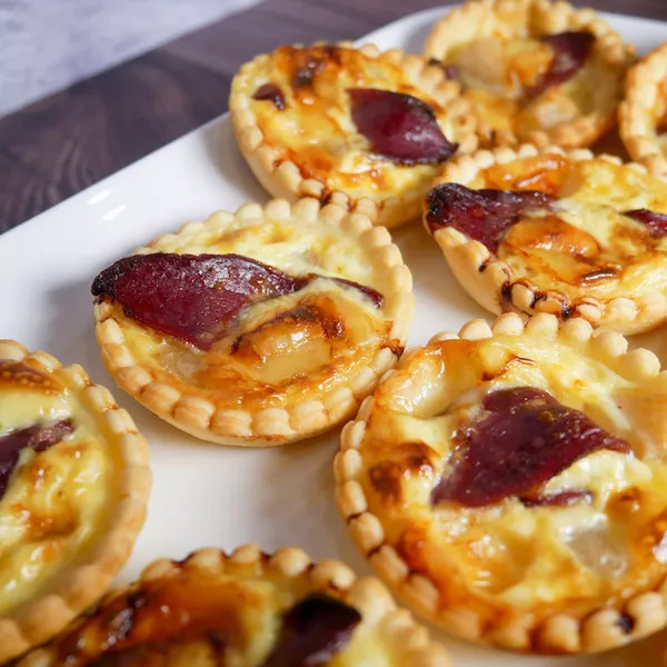 Tartelettes magret séché poire comté