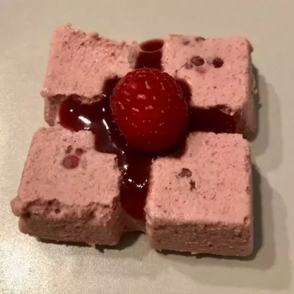 Carrés gourmands à la framboise