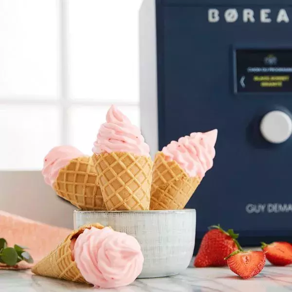 Glace à l'italienne à la fraise