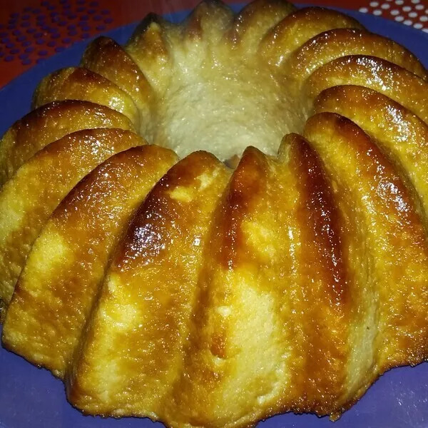 Gâteau de semoule caramel vanille