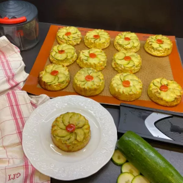 Flowers de polenta aux légumes 