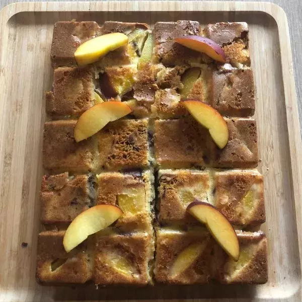 Mon gâteau à la nectarine jaune 