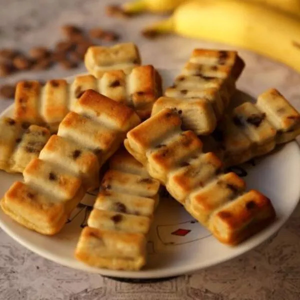 Petits moelleux à la banane et aux pépites de chocolat