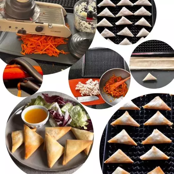 Croustillants de poisson , sauce à l'orange