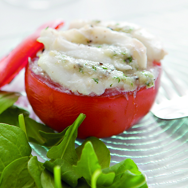 Brandade de cabillaud en tomate