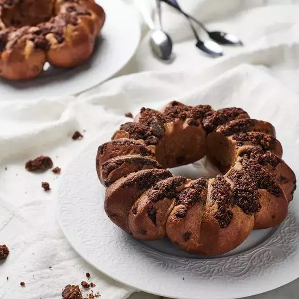 Brioche de café doux et chocolat