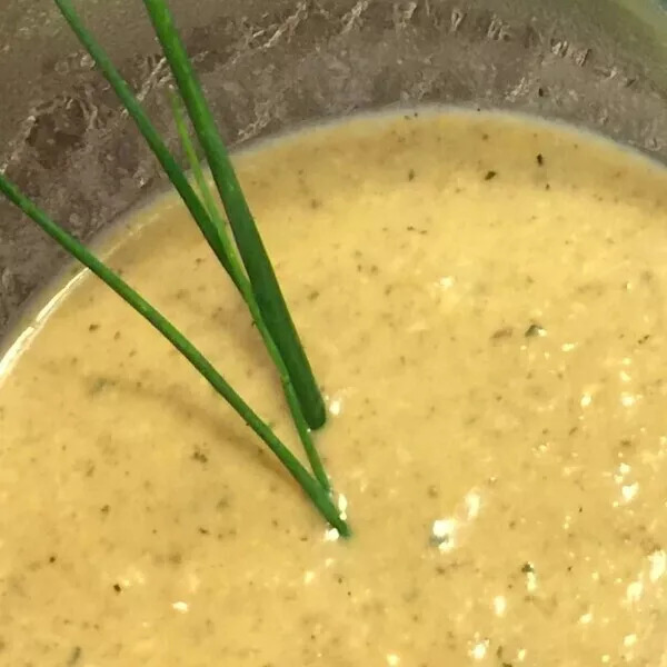 Velouté champignons courgettes à la crème