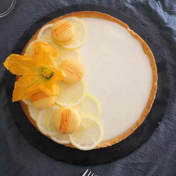 Tarte panna cotta citron