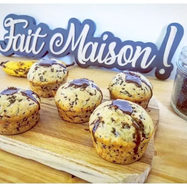 Muffins bananes chocolat