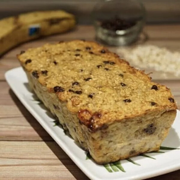 Cake bananes/flocons d'avoine/Chocolat