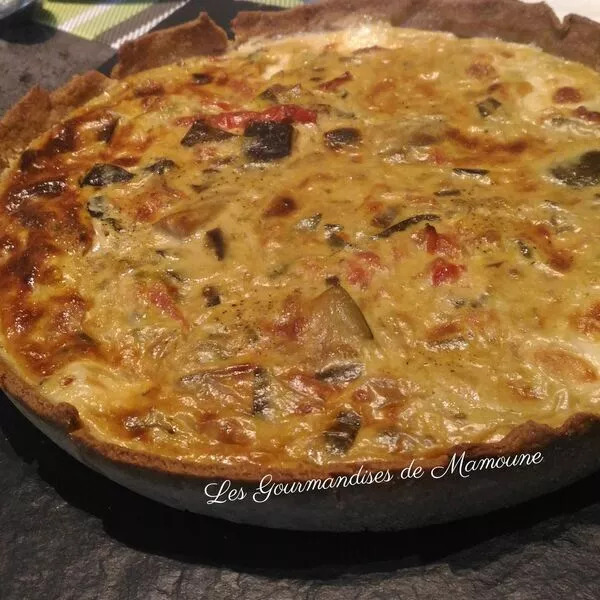 Tarte à la ratatouille et mozzarella