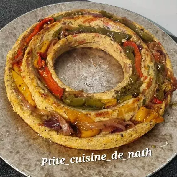 Quiche sans pâte aux poivrons 🫑et oignons 🧅