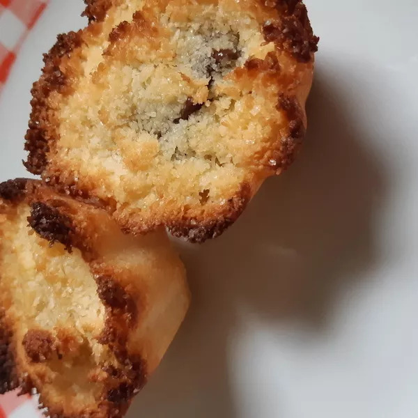 Muffins coco au coeur chocolat fondant 