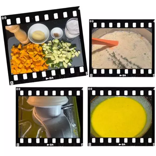 Soupe au potiron, à la semoule de maîs