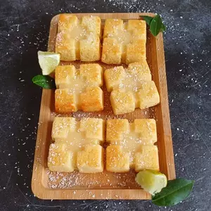 Carrés gourmands citron vert- coco