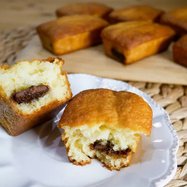 Mini gâteaux au yaourt coeur chocolat