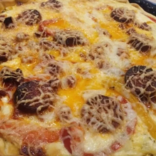 Quiche aux poivrons et chorizo