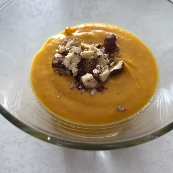 Velouté de patate douce, carotte et coco