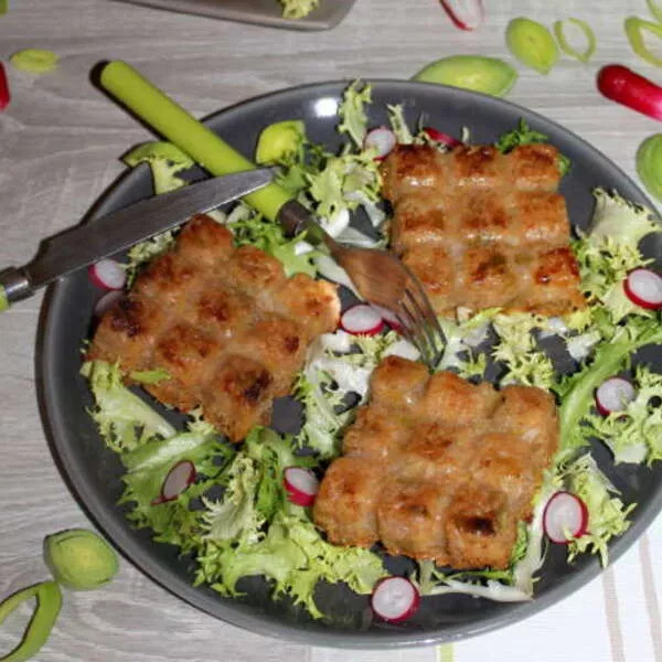 Tablettes de pommes de terre aux poireaux