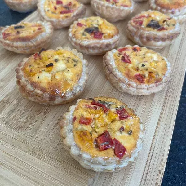 Mini-tartelettes aux poivrons