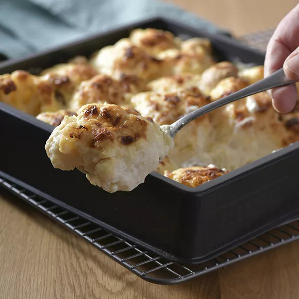 Gratin de chou-fleur et champignons au chèvre