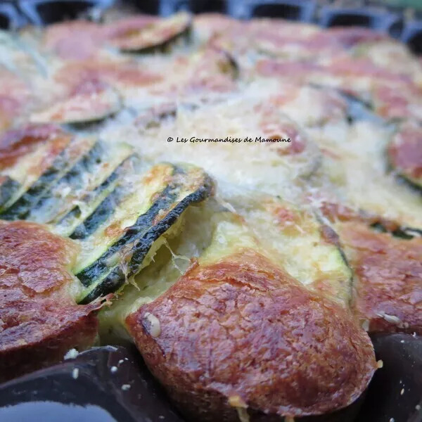 Flan de courgettes au pesto (IG bas)