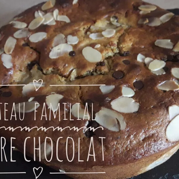 Gâteau familial poire chocolat