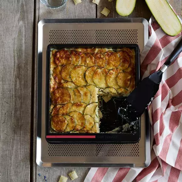 Gratin de ravioles et courgettes