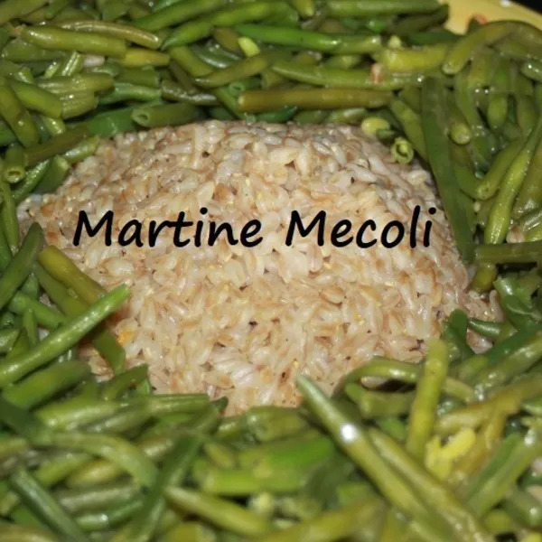 Epeautre perlé et haricots verts à la vapeur sans cook'in