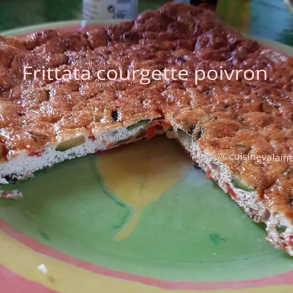 Frittata courgette poivron