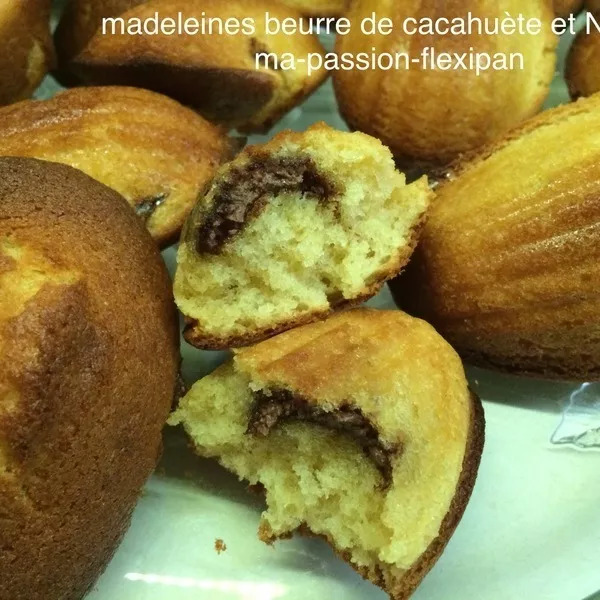 Madeleines beurre de cacahuètes et nutella