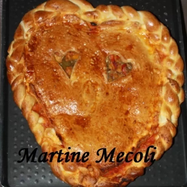 Pizza calzone de la Saint Valentin