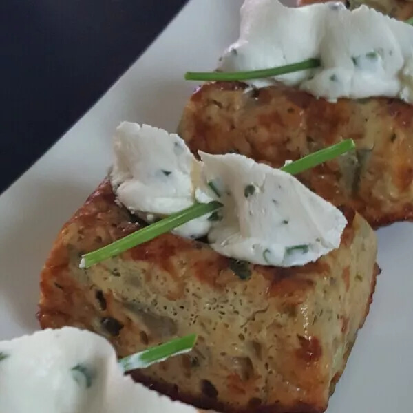 Savarins à la courgette et au chèvre