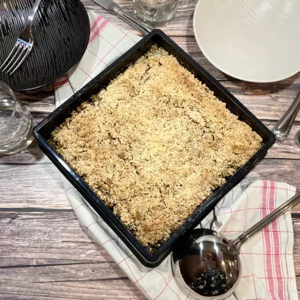 Crumble de courgettes à la bière 