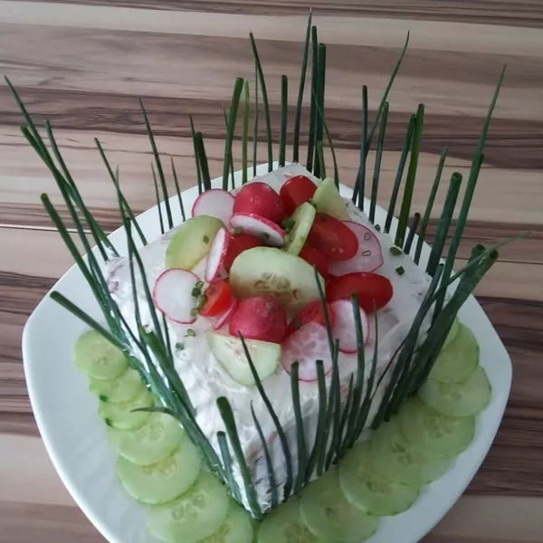 Sandwich Cakes aux crudités Saumon