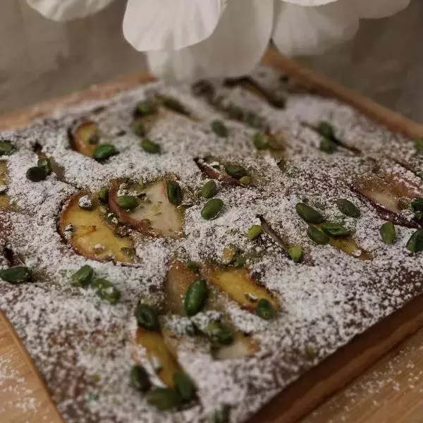 Tarte nectarines pistache