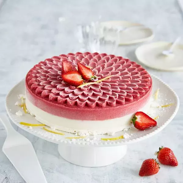 Entremets glacé fruits rouges citron