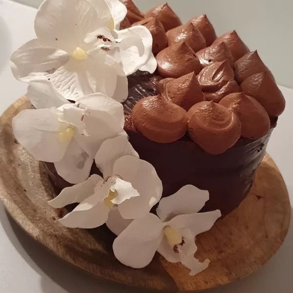 orchidées cake choco-fraise