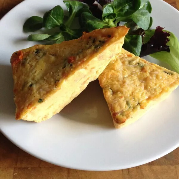 Quiches triangles sans pâte