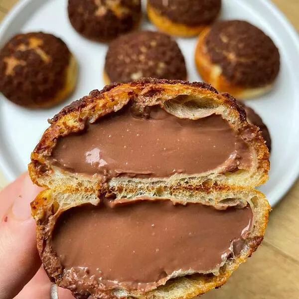  Choux craquelin au chocolat