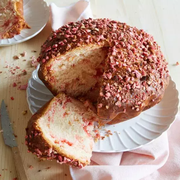 Brioche aux pralines roses